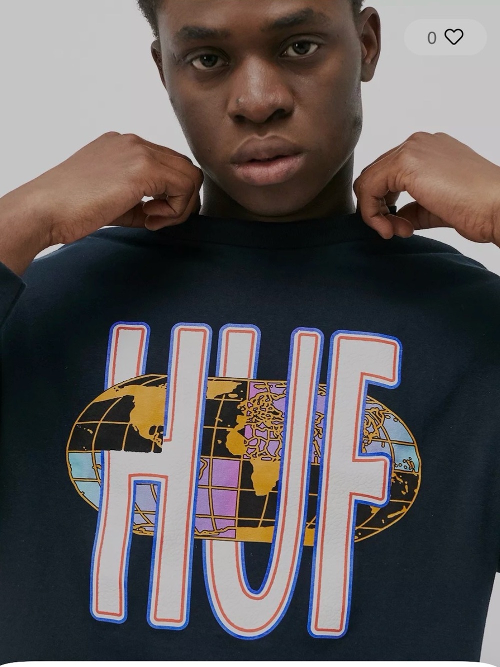 Men’s HUF black t shirt urban outfitters small